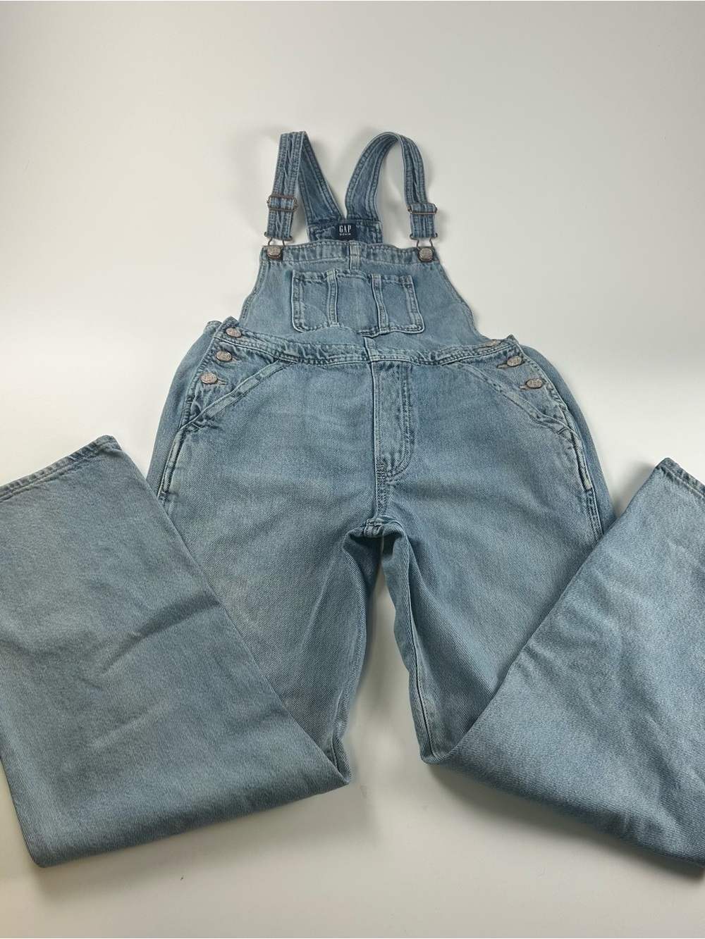 Gap Denim Girls XXL 14-16 Overalls Blue Y2K Retro Normcore Grunge Railroad - Picture 2 of 6